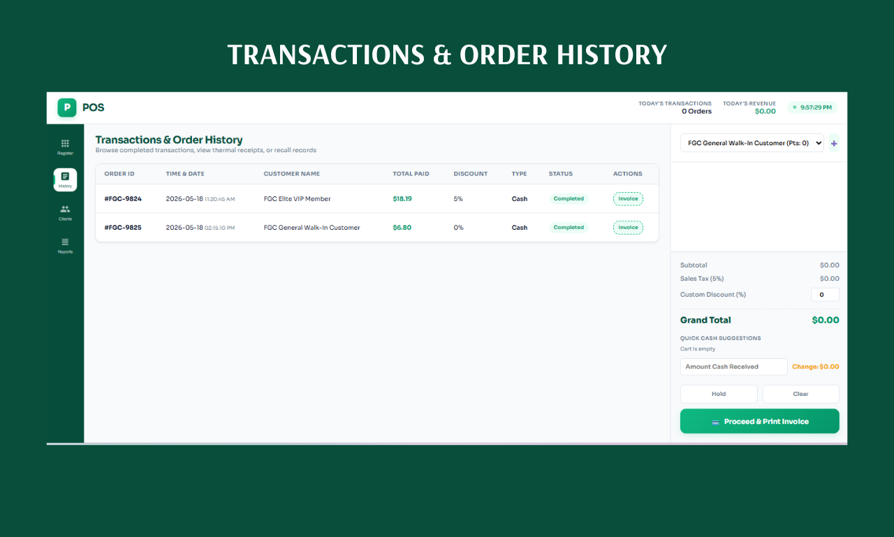 Point of Sale Management System Order Tracking