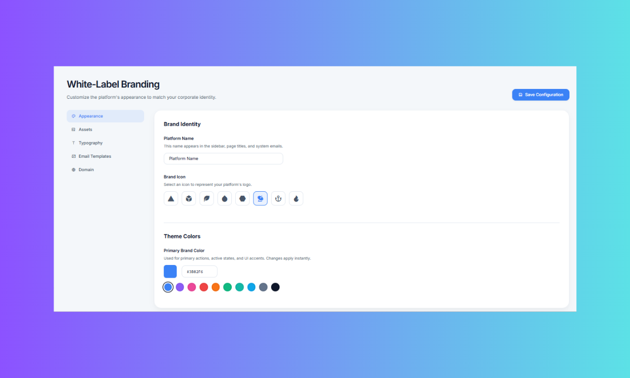 White Label SaaS Platform Rebranding